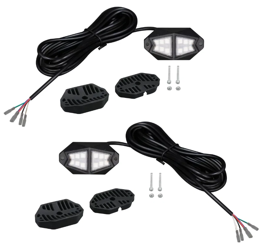 RSRGBW – RACESPORT LT Underbody Light Kit, LED Multi-Color 12 Volt 2 Piece With 9 Foot Cable For Interior Or Exterior...